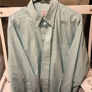 Brooks Brothers Light Blue Checkered Shirt